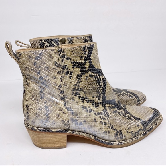 Cole Haan Reilly Short Snake-Print Boot Sz 7 - Picture 2 of 8